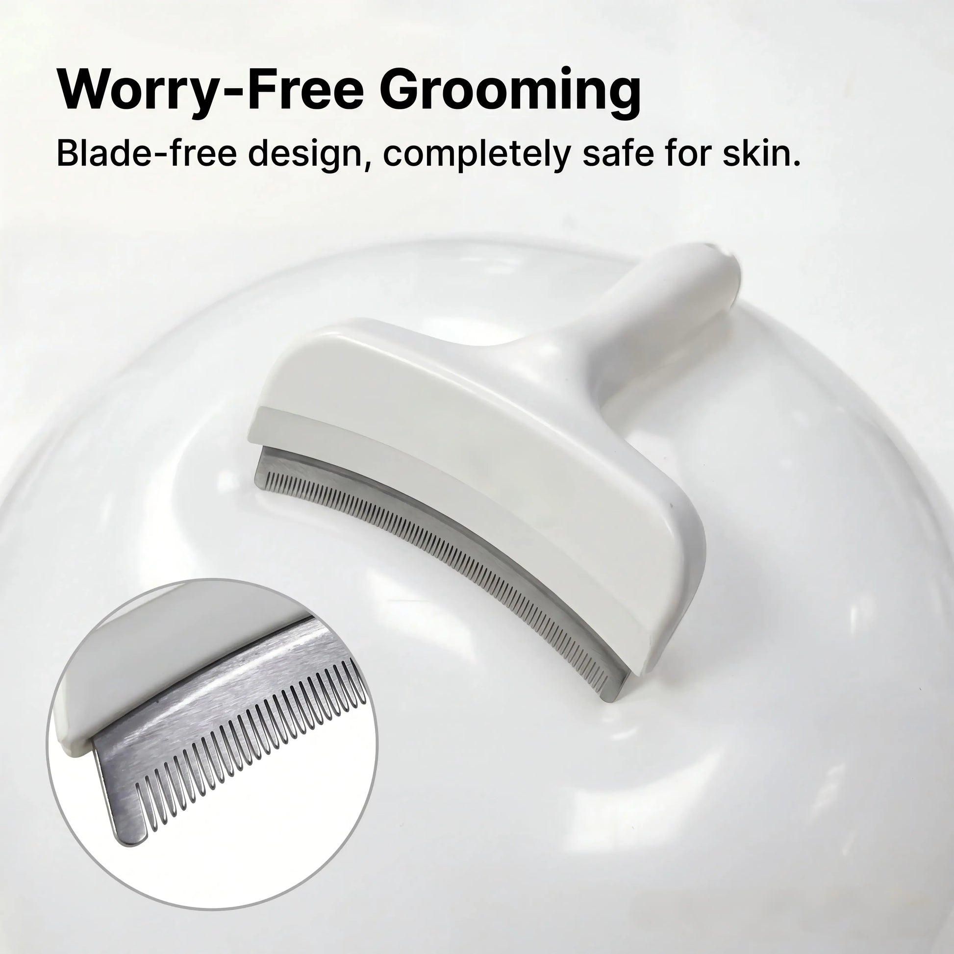 Professional Pet Deshedding Brush - Compact Undercoat Rake with Dense Teeth, Gentle on Skin, Premium Plastic Tool for Long-Hair Dogs & Cats, Fast Fur Removal, Dematting, Easy Daily Clean