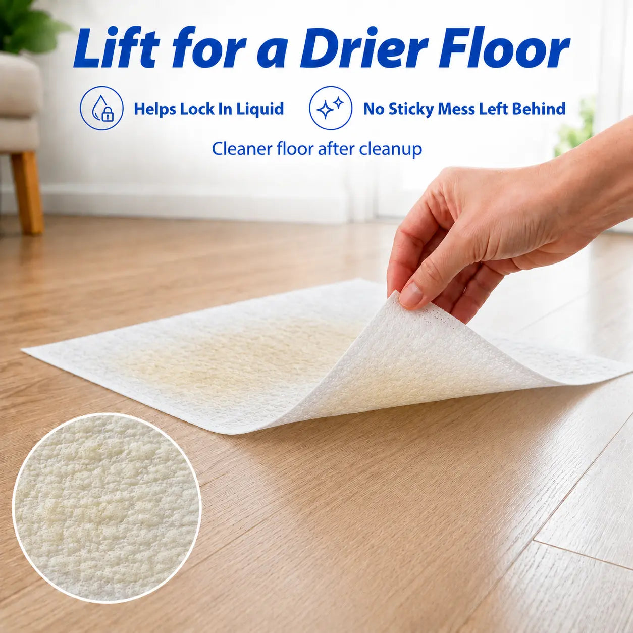L&W BROS. Pet Absorbent Sheets - Advanced Quick Absorbent Paper Towels for Effective Dog Urine Stain and Odor Removal