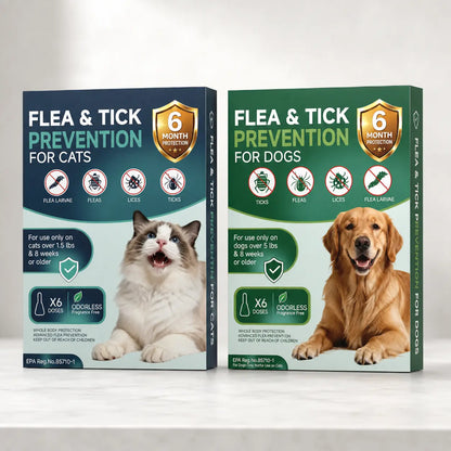 Spot on Pet Daily Topical Skin Care Serum - 6-Tube Pack, Soothing Cleansing Liquid for Cats & Dogs, Supports 6 Months of Use, Provides 30 Days of Skin Relief