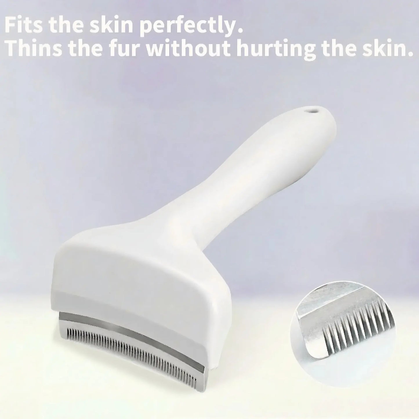 Professional Pet Deshedding Brush - Compact Undercoat Rake with Dense Teeth, Gentle on Skin, Premium Plastic Tool for Long-Hair Dogs & Cats, Fast Fur Removal, Dematting, Easy Daily Clean