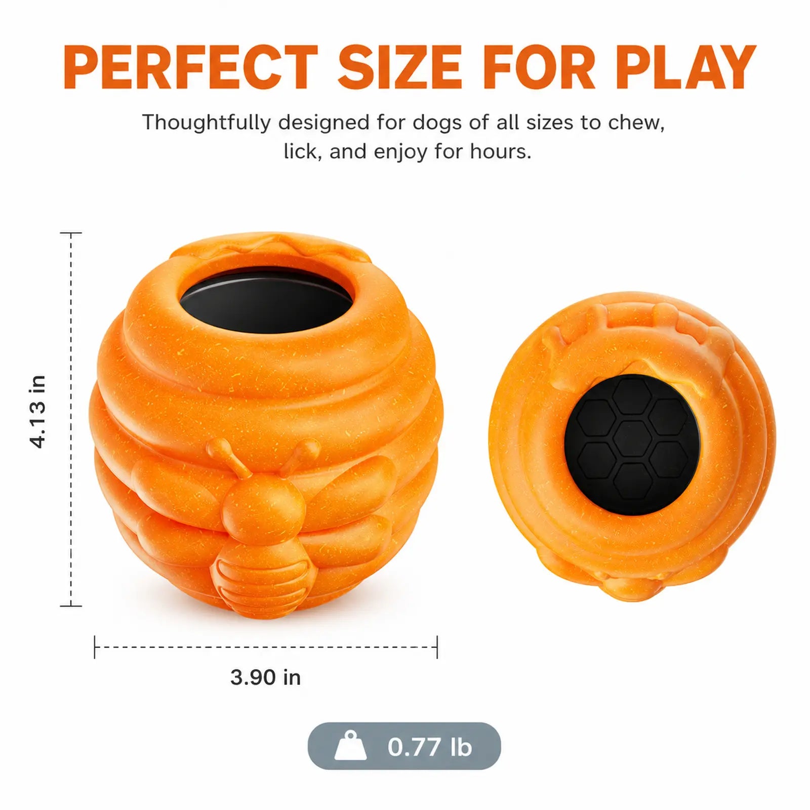 3-in-1 Honey Jar Dog Toy - Freezable Lick Bowl, Treat Dispenser, and Chew-Resistant Enrichment Toy with Dual Detachable Cups for Freeze Use, Daily Play, and Camping Essentials