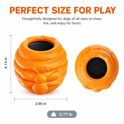 3-in-1 Honey Jar Dog Toy - Freezable Lick Bowl, Treat Dispenser, and Chew-Resistant Enrichment Toy with Dual Detachable Cups for Freeze Use, Daily Play, and Camping Essentials