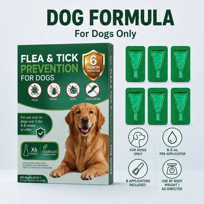 Spot on Pet Daily Topical Skin Care Serum - 6-Tube Pack, Soothing Cleansing Liquid for Cats & Dogs, Supports 6 Months of Use, Provides 30 Days of Skin Relief